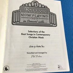 Sparrow Now Playing You In Concert Religious Faith Sacred Songbook 1982 Various