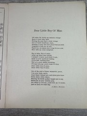 Dear Little Boy of Mine Sheet Music Ernest R. Ball M. Witmark & Sons 1917 P/V/G