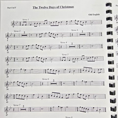 28 Christmas Carols for French Horn Quartet Parts I to IV in F Music Book Scores