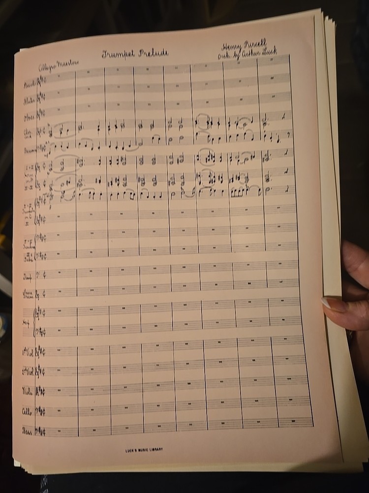 Trumpet Prelude Vintage Full Score And Parts For Orchestra Or Concert Band