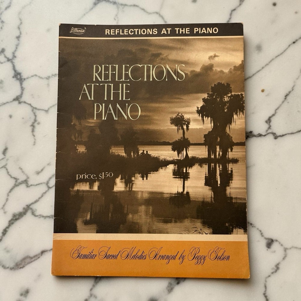 1965 Reflections at the Piano Music Book Sacred Melodies Christian Peggy Tolson