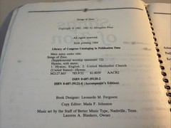 Vintage 1981 Songs of Zion, Supplemental Worship Resources 12 Hymnal Songbook
