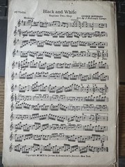 6×9 Ragtime Band Arrangement Sheet Music BLACK AND WHITE Piano/Violin/Trombone