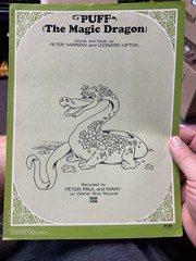 J 1963 folk sheet music PETER PAUL & MARY ‘PUFF’