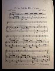 A 1904 11×14 Ragtime Sheet Music EV’RY LITTLE BIT HELPS by Fred Fischer