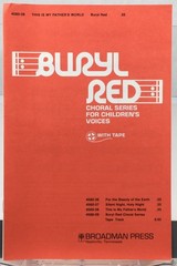 This is My Fathers World 2 Part Childrens Choir Piano Sheet Music Buryl Red 1973