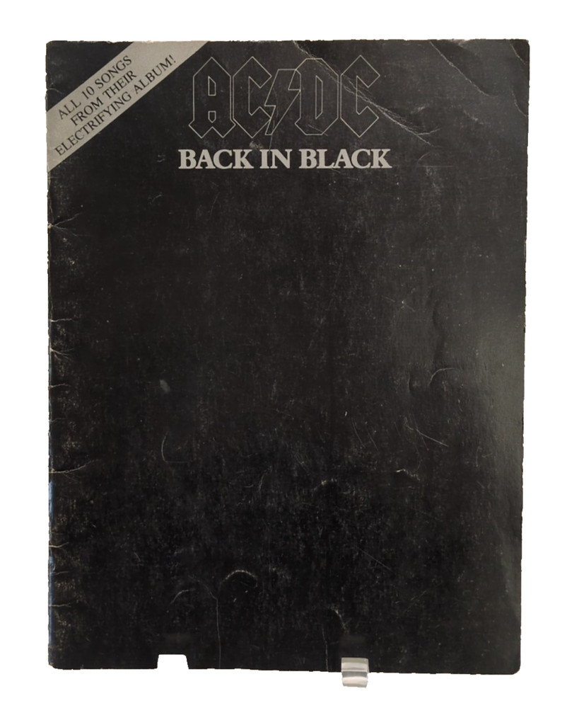 Back In Blac AC/DC Sheet Music Song Book Guitar 80s Hard Rock & Roll M37