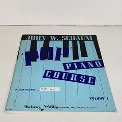 Vintage 1954 John Schaum Pop Piano Course Volume 3 Sheet Music Instruction Book