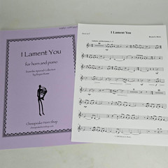 I Lament You French Horn and Piano Sheet Music Bryan Rowe Chesapeake Shop Vtg