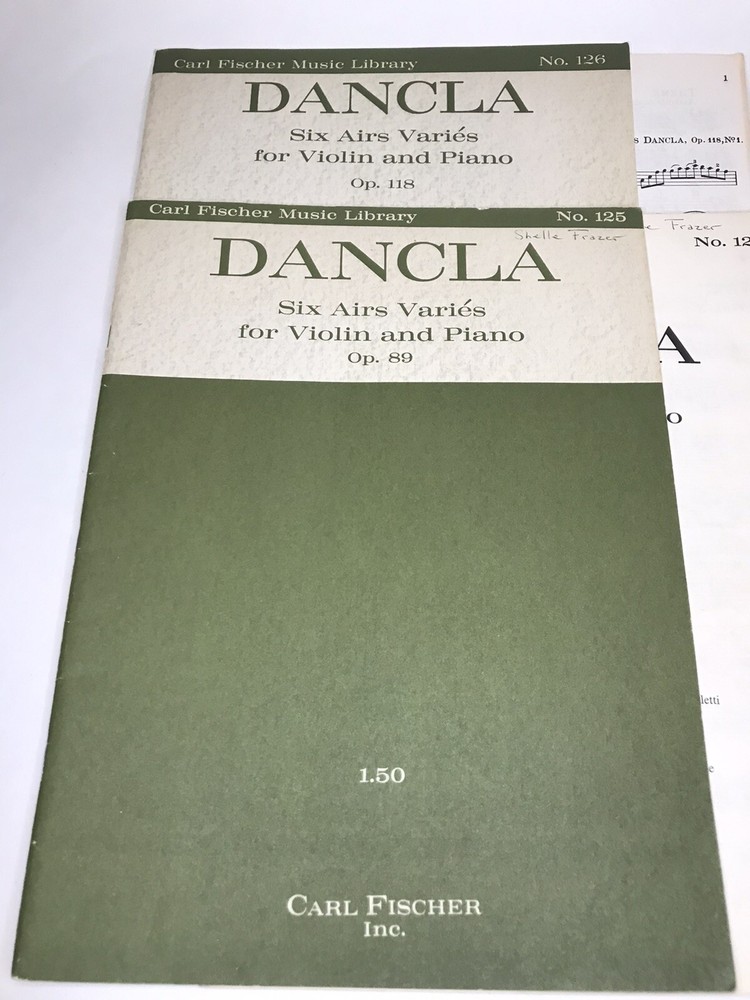 Dancla Six Airs Varies For Violin and Piano (Lot Of 2) No. 125 & No. 126