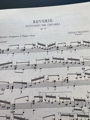 Vtg Reverie Notturno per chitarra op 19 Giulio Regondi Classical Guitar Score