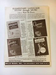 Vtg. c1959 book of Latin American Game Songs Mills – Sheet Music Ruth De Cesare