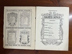 Sacred Songs Academic Edition Famous Folio Antique Sheet Music Book Early 1900s