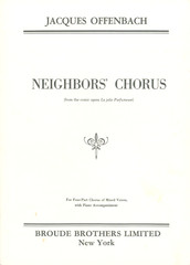 Offenbach Neighbors&rsquo; Chorus Sheet Music SATB Mixed Voices Piano 1954 Meyerowitz