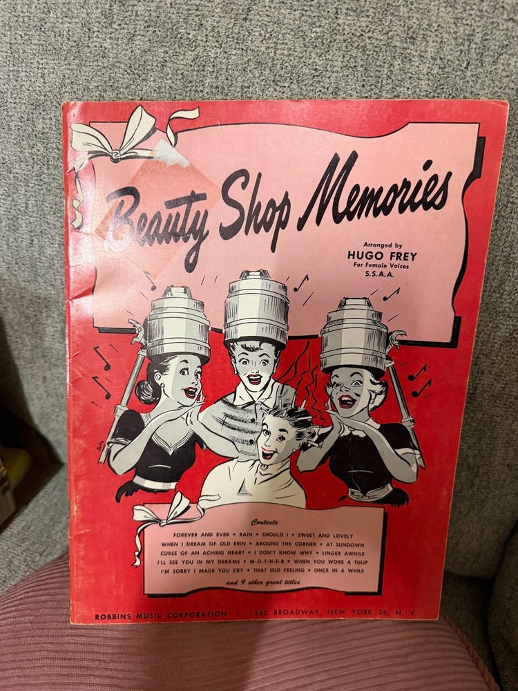 Beauty Shop Memories Hugo Frey 25 Hits for Female Voices 1951 Vintage Songbook