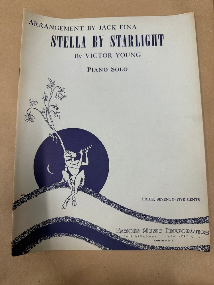 Stella by Starlight Sheet Music Piano Solo Victor Young Jack Fina Famous