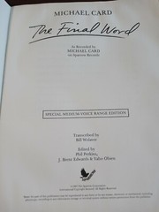 Michael Card The Final Word songbook Medium Voice 1987 Sparrow Song Book
