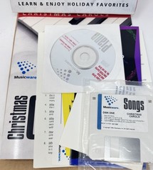 Musicware 1994 PC Dual Media Christmas Carols Learn To Play & Enjoy Piano W/Book