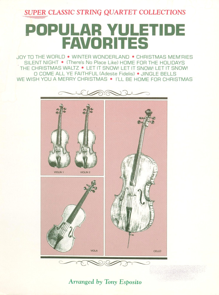 Popular Yuletide Favorites String Quartet Sheet Music 1989 Esposito Let It Snow