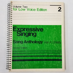 Expressive Singing Song Anthology Vol Two Low Voice Edition Christy Music Book