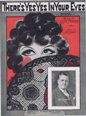 There&rsquo;s Yes Yes In Your Eyes, Bob Causer photo, 1924, Antique Sheet Music