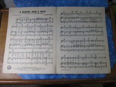 VINTAGE A BUSHEL AND A PECK SHEET MUSIC Frank Loesser 1950 Guys & Dolls Musical