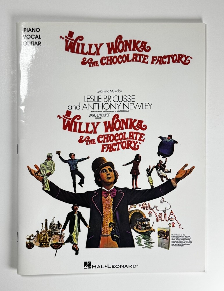 Willy Wonka & The Chocolate Factory 1971 Song Book Sheet Music Vintage
