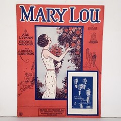 Vintage 1926 Mary Lou Sheet Music Wolverine Four Cover Photo