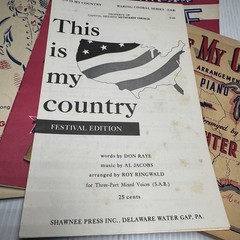 Lot of 4 Vintage Americana Songbooks And Sheet Music USA 250th