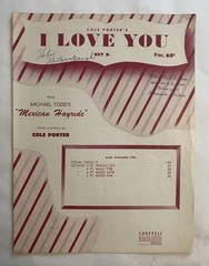 Cole Porter’s “I Love You” from Can-Can 1943 Sheet Music Chappell C1290-5