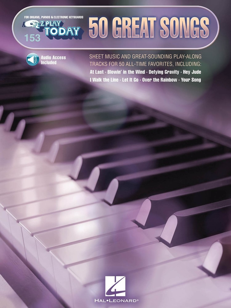 50 Great Songs EZ Play Today Vol 153 Easy Piano Keyboard Book Online Audio
