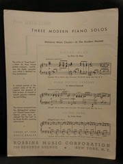 Blue English A Modern Piano Solo by Jimmy McHugh Sheet Music 1936
