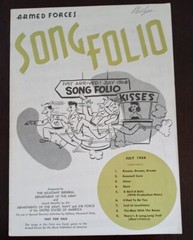 Lot of 13 Armed Forces Song Folio&rsquo;s, 1954~1964. Sheet Music. Piano w/Guitar Tab