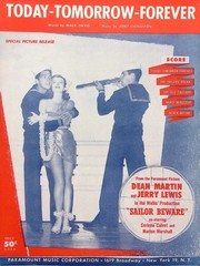 Today Tomorrow Forever Sheet Music Sailor Beware Dean Martin Jerry Lewis 1952