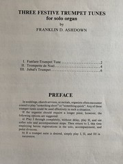 3 Festive Trumpet Tunes Organ Sheet Music~Franklin Ashdown~Saint Cecilia Series