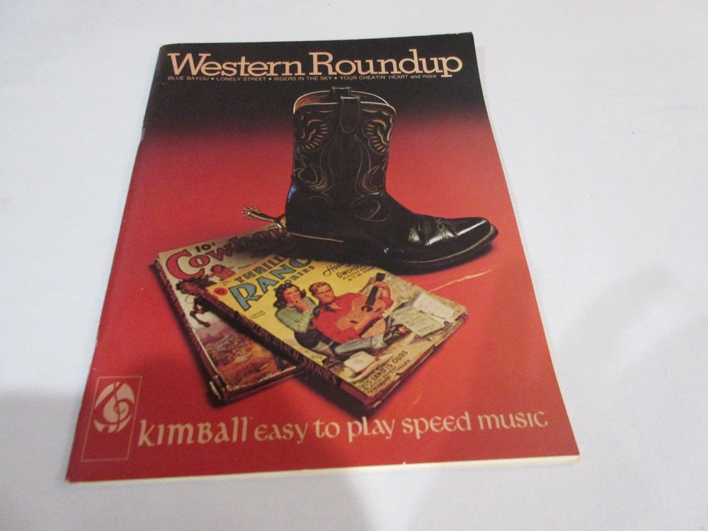 Vtg. 1978 Kimball Organ Songbook- Western Roundup – Riders in the Sky + Easy