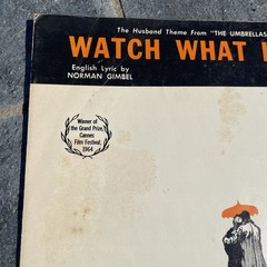 WATCH WHAT HAPPENS from UMBRELLAS OF CHERBOURG sheet music Michel Le Grand 1965