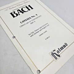 Bach Cantata No 4 Choral Piano Vocal SATG Score Christ Lag in Todesbanden Music