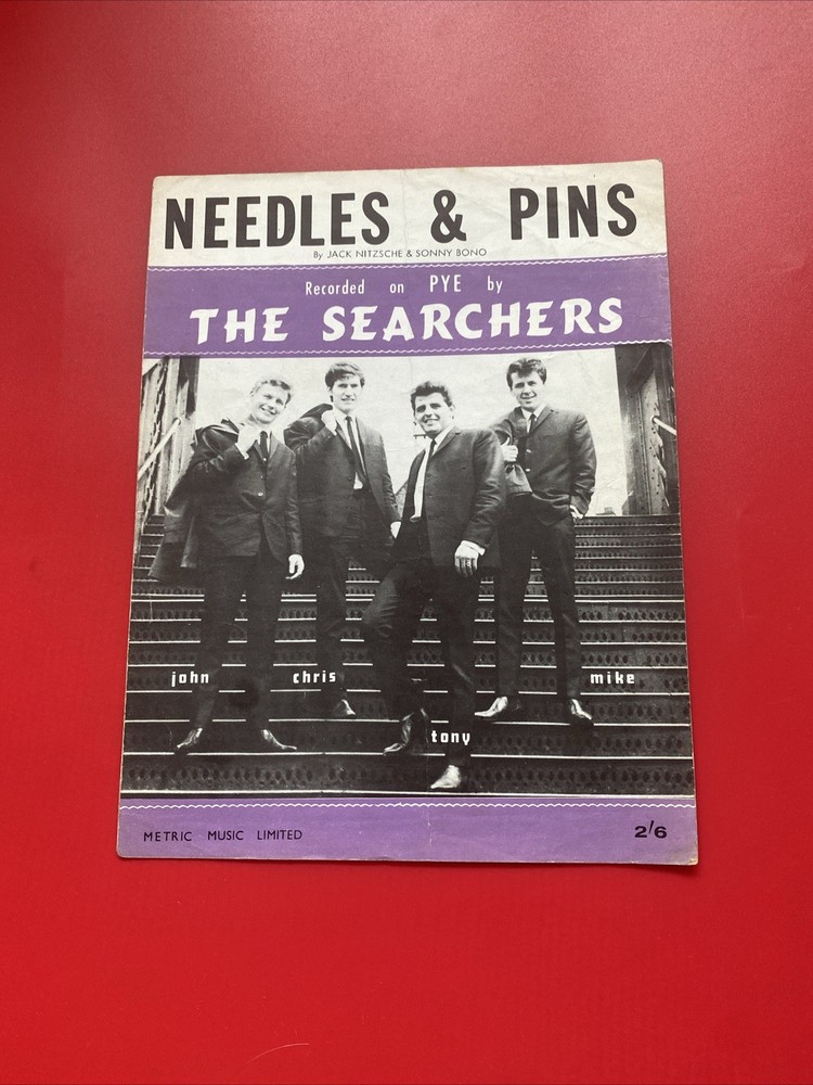 The Searchers Needles & Pins 1963. ORIGINAL SHEET MUSIC