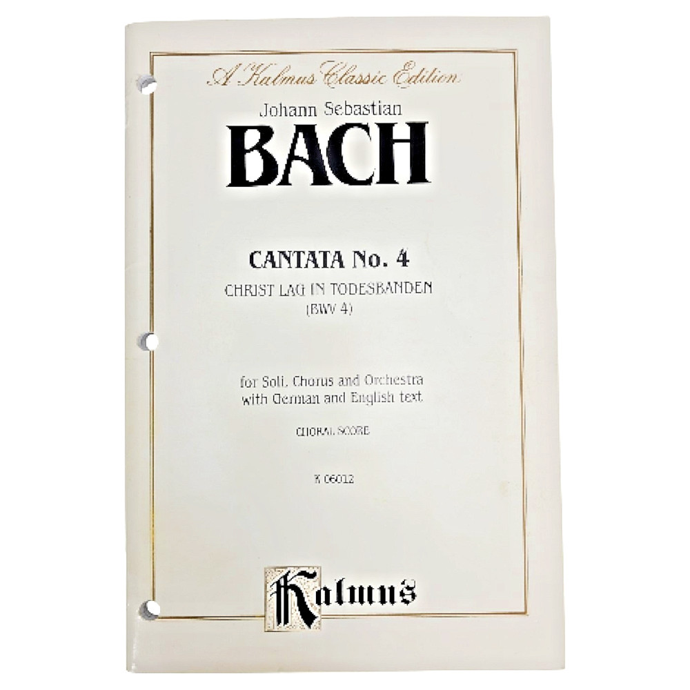 Bach Cantata No 4 Choral Piano Vocal SATG Score Christ Lag in Todesbanden Music