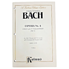 Bach Cantata No 4 Choral Piano Vocal SATG Score Christ Lag in Todesbanden Music