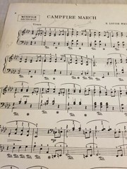 CAMPFIRE MARCH SHEET MUSIC N. LOUISE WRIGHT