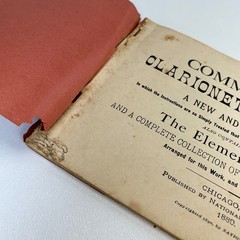 1890 The Common Sense Clarinet Instructor Music Book National Music Co Chicago