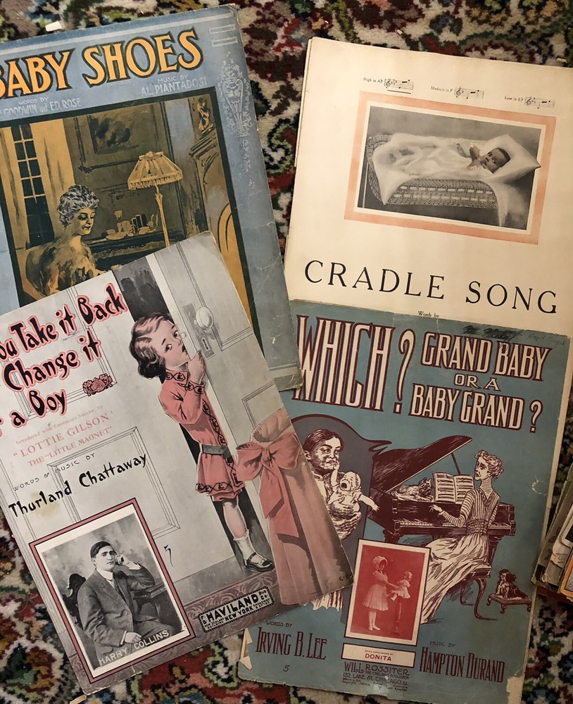 4-pack 11×14 sheet music pre-1920 Kids/Childhood Days