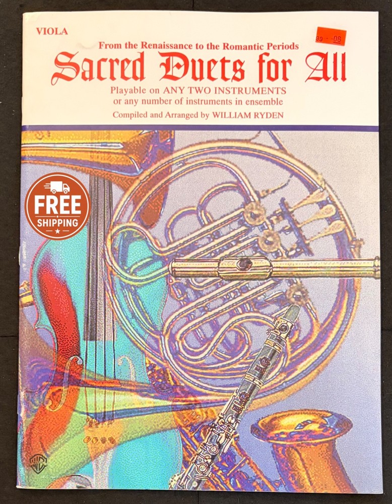 Sacred Duets for All Viola Sheet Music William Ryden Ensemble Book