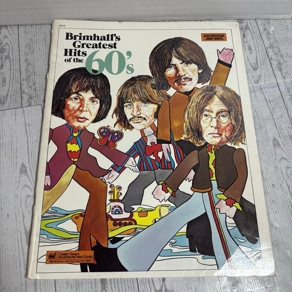 Brimhalls Greatest Hits 60s song book easy Piano 1960s Sheet Music BEATLES