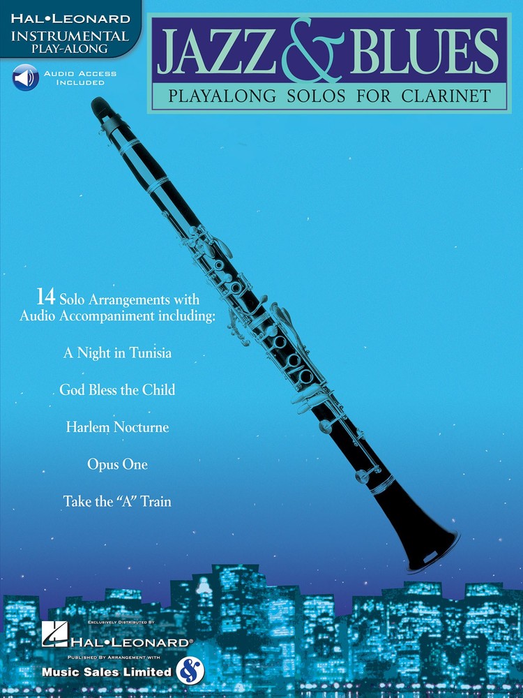 Jazz & Blues for Clarinet Solo Sheet Music 14 Songs Play-Along Book Online Audio