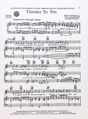 Thanks To You Sheet Music Somebody Loves Me Betty Hutton Ralph Meeker 1952 Film