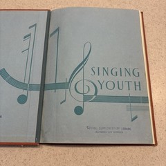 Singing Youth Song Book Forth printing 1937 Vintage Hardcover