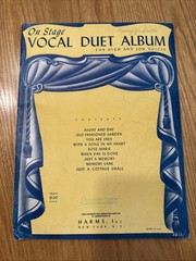 Vintage “On Stage Vocal Duet Album For High And Low Voices” 1947